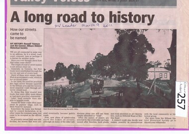 Newspaper clipping, A long road to history, 09/03/2011