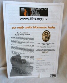 Newsletter, Federation of Family History Societies (UK), 2010c
