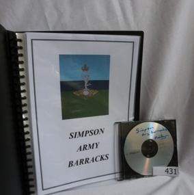 Folder and compact disc, Simpson Army Barracks, 2011_