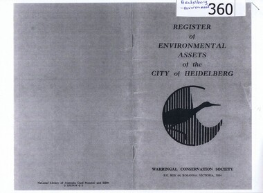 Booklet, Register of environmental assets of the City of Heidelberg 1977, 1978_