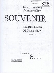 Booklet, Souvenir : Heidelberg Old and New 1860-1933, 1860-1933