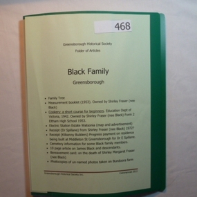 Folder, Black Family - Greensborough, 1900o