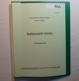 Folder, Butterworth Family, 1900o