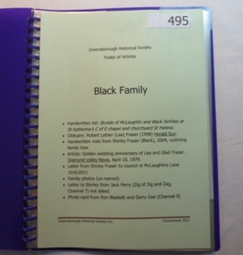 Folder, Black Family, 1900o