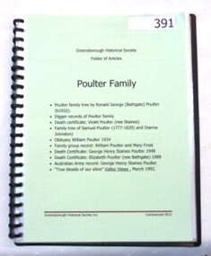 Document - Folder, Poulter Family, 1777o