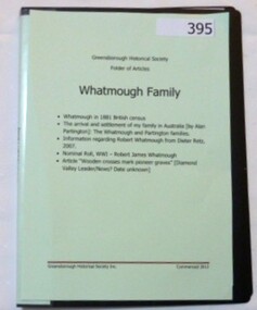 Document - Folder, Whatmough Family, 1801o