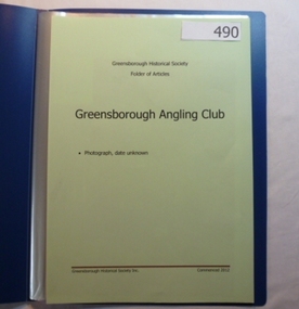 Folder, Greensborough Angling Club, 1926o