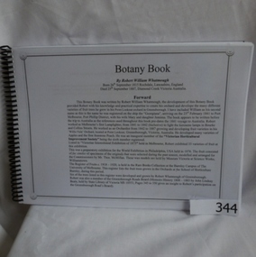Book, Botany Book by Robert William Whatmough, 1842-1887