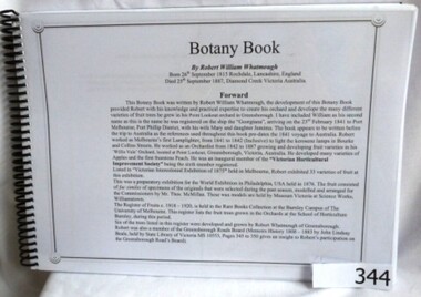 Book, Botany Book by Robert William Whatmough, 1842-1887