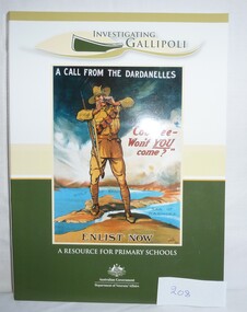 Mixed media - Book and CD, Australia. Department of Veterans Affairs, Investigating Gallipoli : a resource for secondary schools, 2010