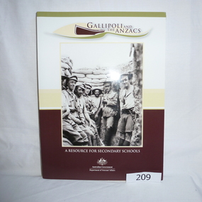 Book - Book and CD, Australia. Department of Veterans Affairs, Gallipoli and the ANZACS : a resource for secondary schools, 2010_