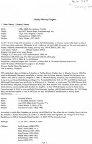 Document - Genealogical Document, Davey family descendants, Davey Family: Family history report, 2012
