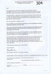 Article - Church history, Watsonia Uniting Church, 1994o