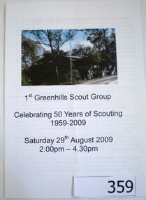 Pamphlet, 1st Greenhills Scout Group, 2009