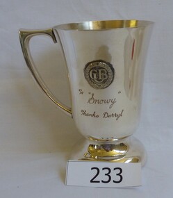 Award - Trophy, Snowy - with thanks Darryl, 1975c