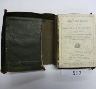 Book, Bible; property of Black family, 1883_