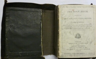 Book, Bible: King James version. Owned by Black family, 1956_