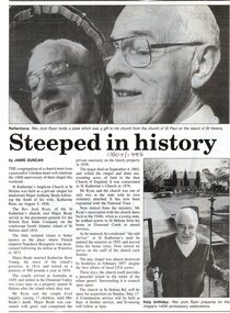 Article - Newspaper Clipping, Jamie Duncan, Steeped in History by Jamie Duncan, 13/05/1998