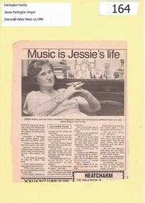 Newspaper Clipping, Music is Jessie's life, 1986c