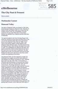 Article, Diamond Valley (eMelbourne), 1836o