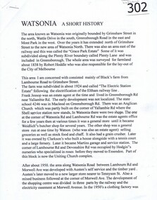 Article, Watsonia - a short history, 1934o