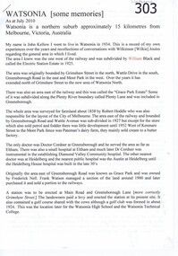 Article, Watsonia [some memories] by John Kellow, 1934_