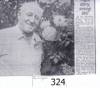 Newspaper Clipping (copy), Diamond Valley Leader, Right story, wrong pic!, 1982_
