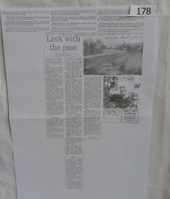 Article - Newspaper Clipping, Link with the past: by Helen Gillman, 21/02/1984