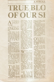 Newspaper clipping, True bloods of our shire, 1992_03