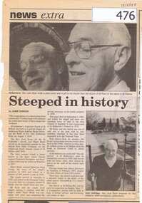 Newspaper clipping, Steeped in History, 13/05/1998