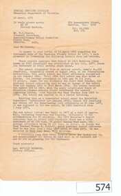 Letter, Letter regarding the history of Bundoora Primary School no 1915, 22/04/1971