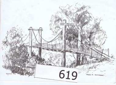 Greeting Card, G E Kerry, Rand Street Swingbridge, 1980c