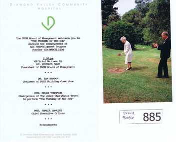 Photograph Album, Diamond Valley Community Hospital. Redevelopment Program 1990/91. Vol 1, 06/03/1990