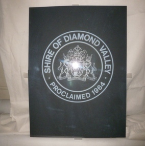 Decorative object - Door Pane, glass, Shire of Diamond Valley, 30/09/1964