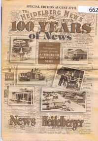 Newspaper, Diamond Valley Leader, 100 Years of News, 27/08/1997