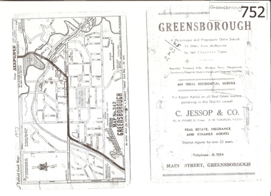 Map, Broadbent's, Greensborough, 1953_