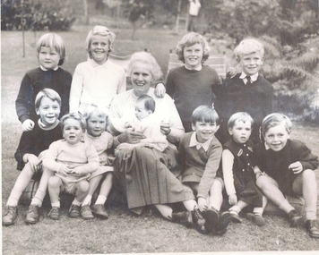 Photograph (copy), Mrs Cordner and grandchildren, 1955c
