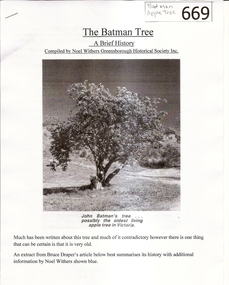 Article, The Batman Tree: a brief history, 1835o