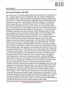 Article - Family History, Wyn (Leed) Partington 1909-2002: by Faye Fort, 2012