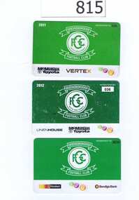 Membership Tickets, Greensborough Football Club, 2010-2012