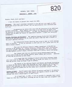 Report, Watsonia High School Principal's Report 1969, 1969_