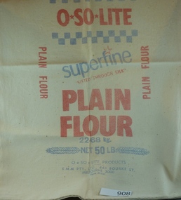 Flour Bag, KMM Pty Ltd, O*SO*LITE Plain Flour [bag], 1967-1975