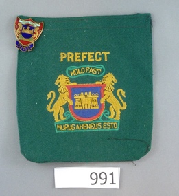 School badge, Macleod High School, Prefect's pocket and badge, Macleod High School, 1960-1970
