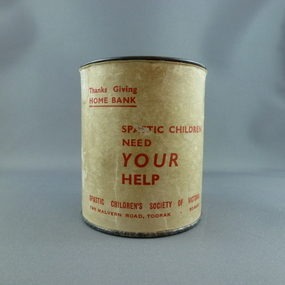 Collection Tin, Spastic Children's Society Home Bank, 1960c