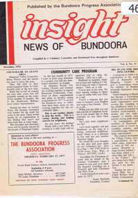 Newsletter, Insight: news of Bundoora; published by the Bundoora Progress Association, 1976_12