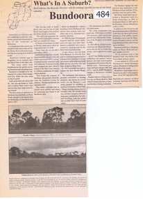 Newspaper Clipping, Bundoora: What's in a Suburb?, 16/09/2000