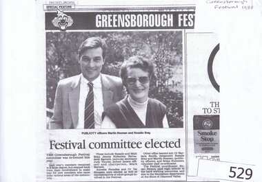 Newspaper Clipping, Greensborough Festival 1988, 04/10/1988