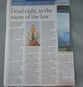 Newspaper Clipping, Dead right; in the name of the law, 08/06/2013