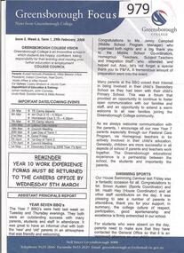 Newsletter, Greensborough Focus: 29th February 2008, 29/02/2008