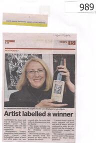 Newspaper Clipping, Diamond Valley Community Hospital, Artist labelled a winner, 09/10/2013